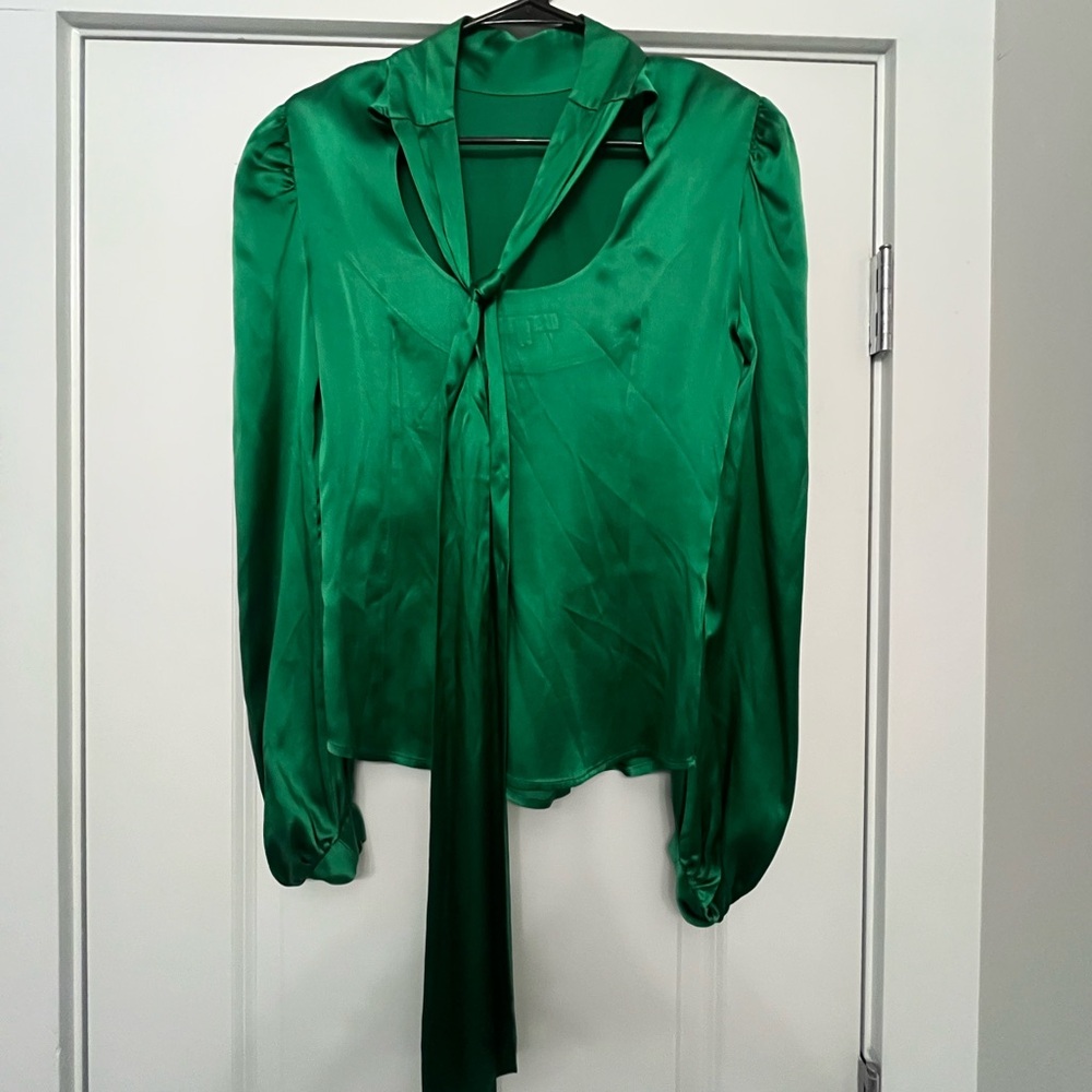 Satin Green FCUK Blouse